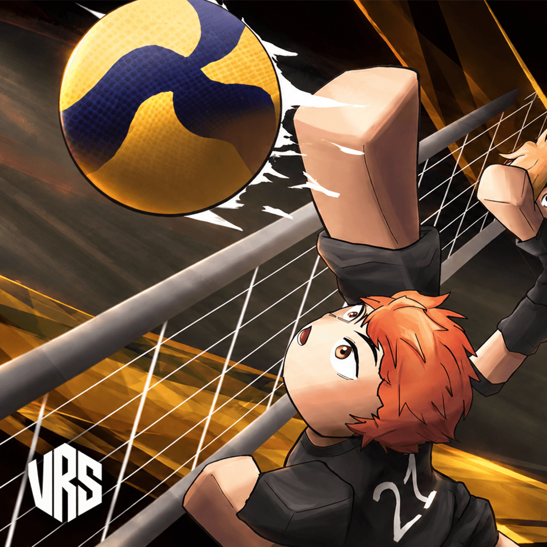 A VRS player blocking a spike at the net